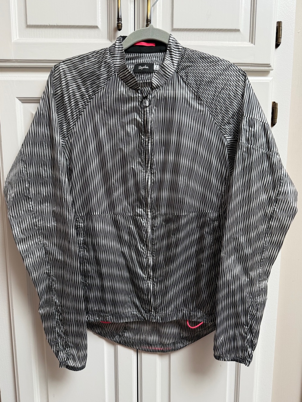 Rapha Men’s Limited Edition Printed Pack Jacket Black & White Size Small